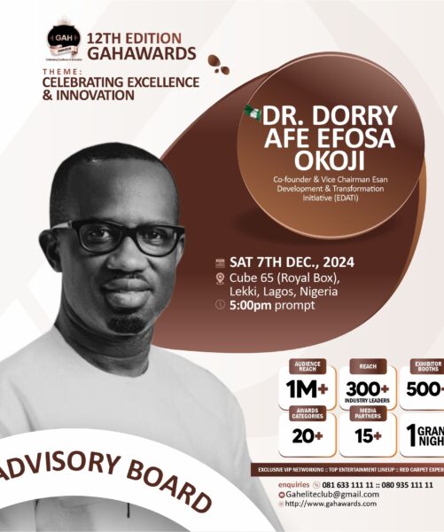 GAHAWARDS EVENT ADVISORY BOARD DR. EFOSA