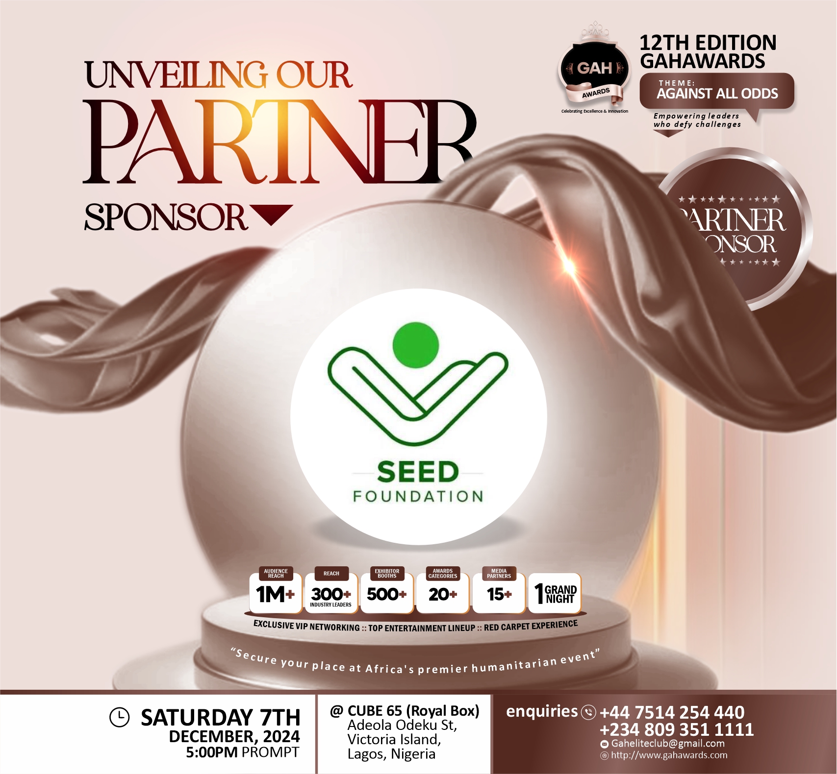 PARTNER SPONSOR... SEED FOUNDATION